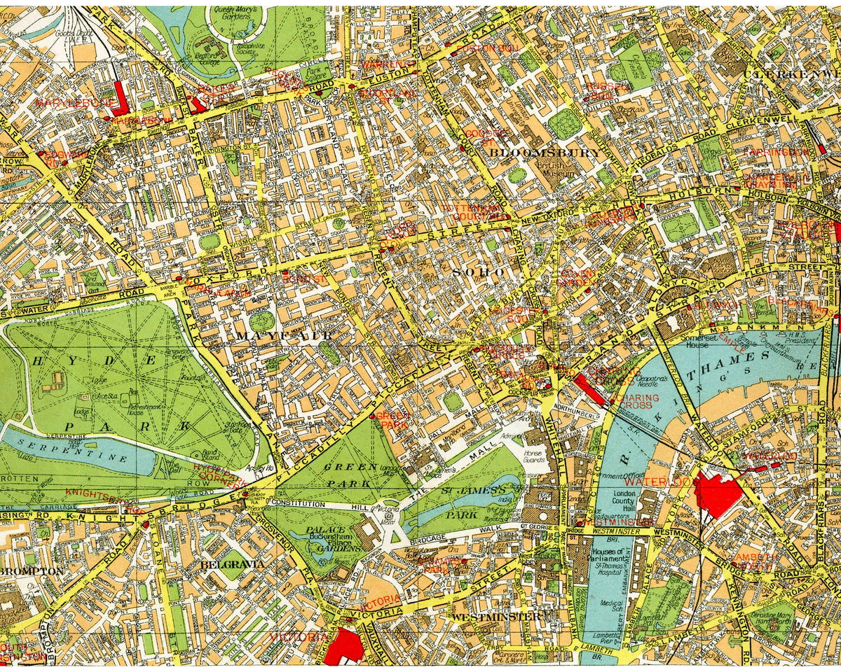 Map of Greater London | 1940