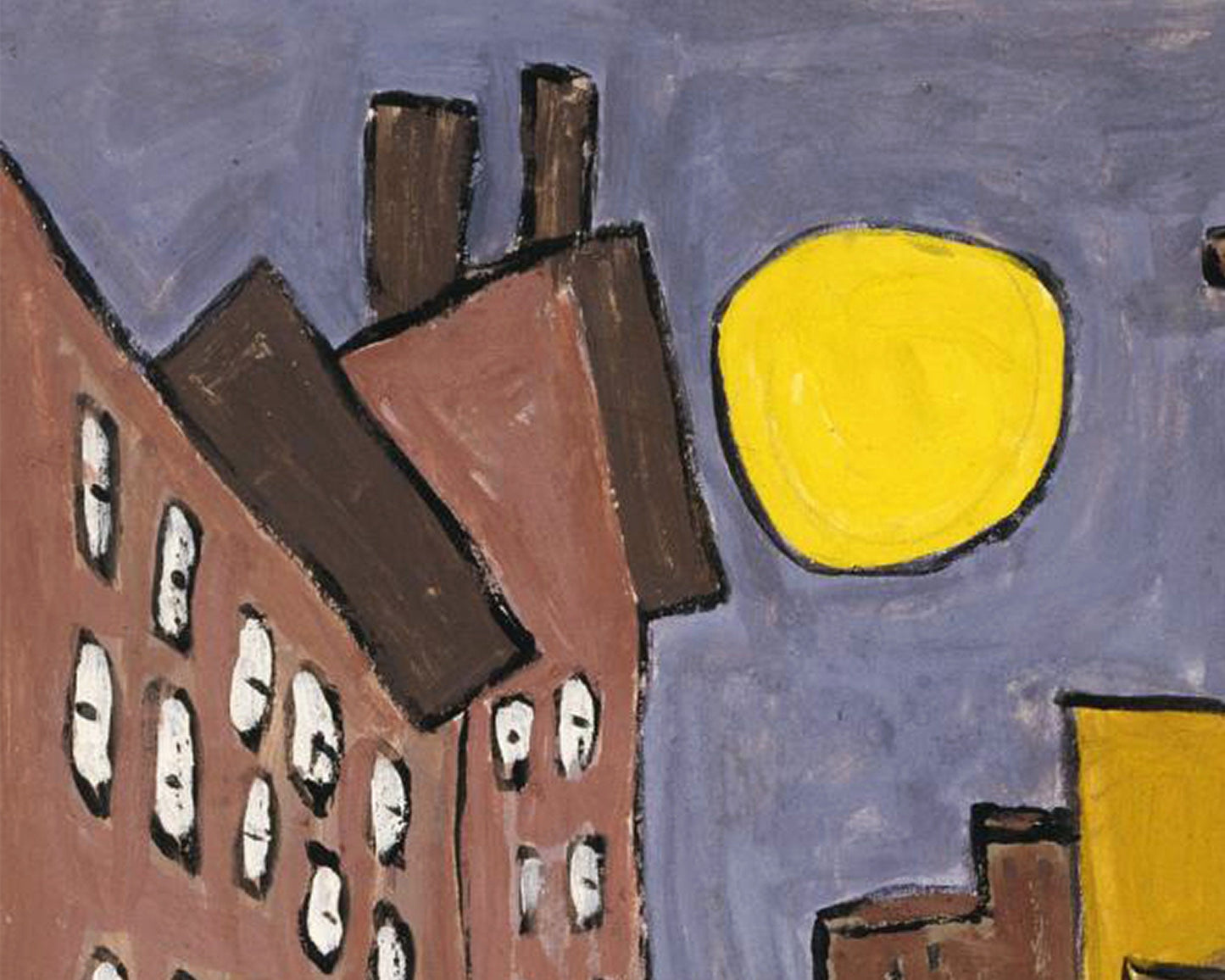 Harlem Street Scene with moon | 1940