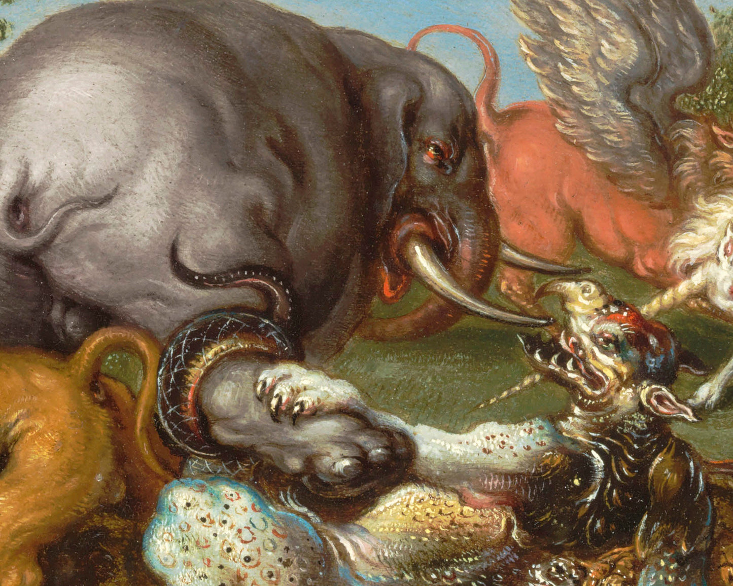 Battle of a Dragon and Elephant | 17th c.