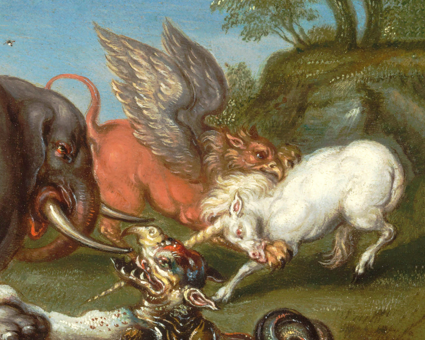 Battle of a Dragon and Elephant | 17th c.