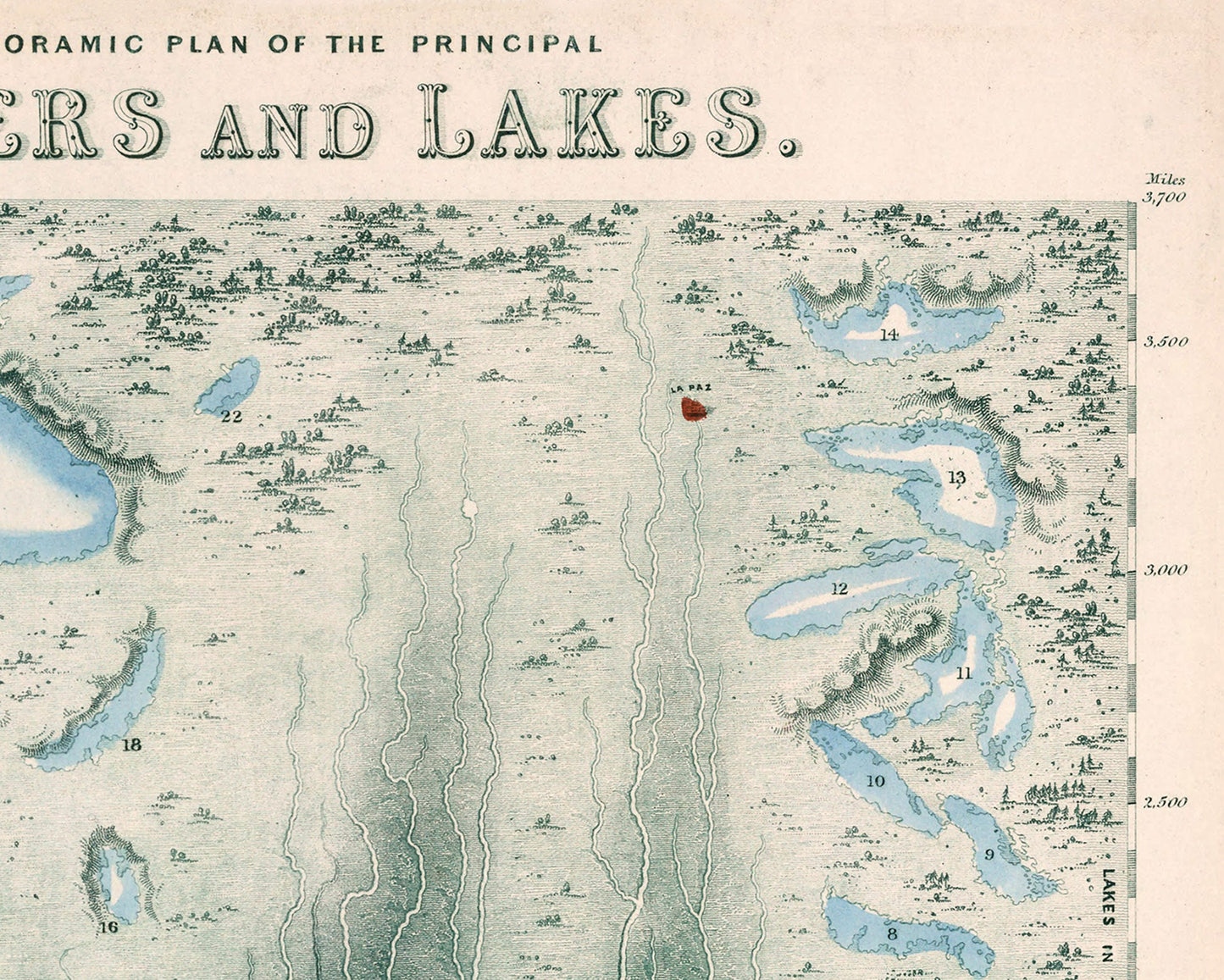 Panoramic Plan of the Principal Rivers and Lakes | 1851
