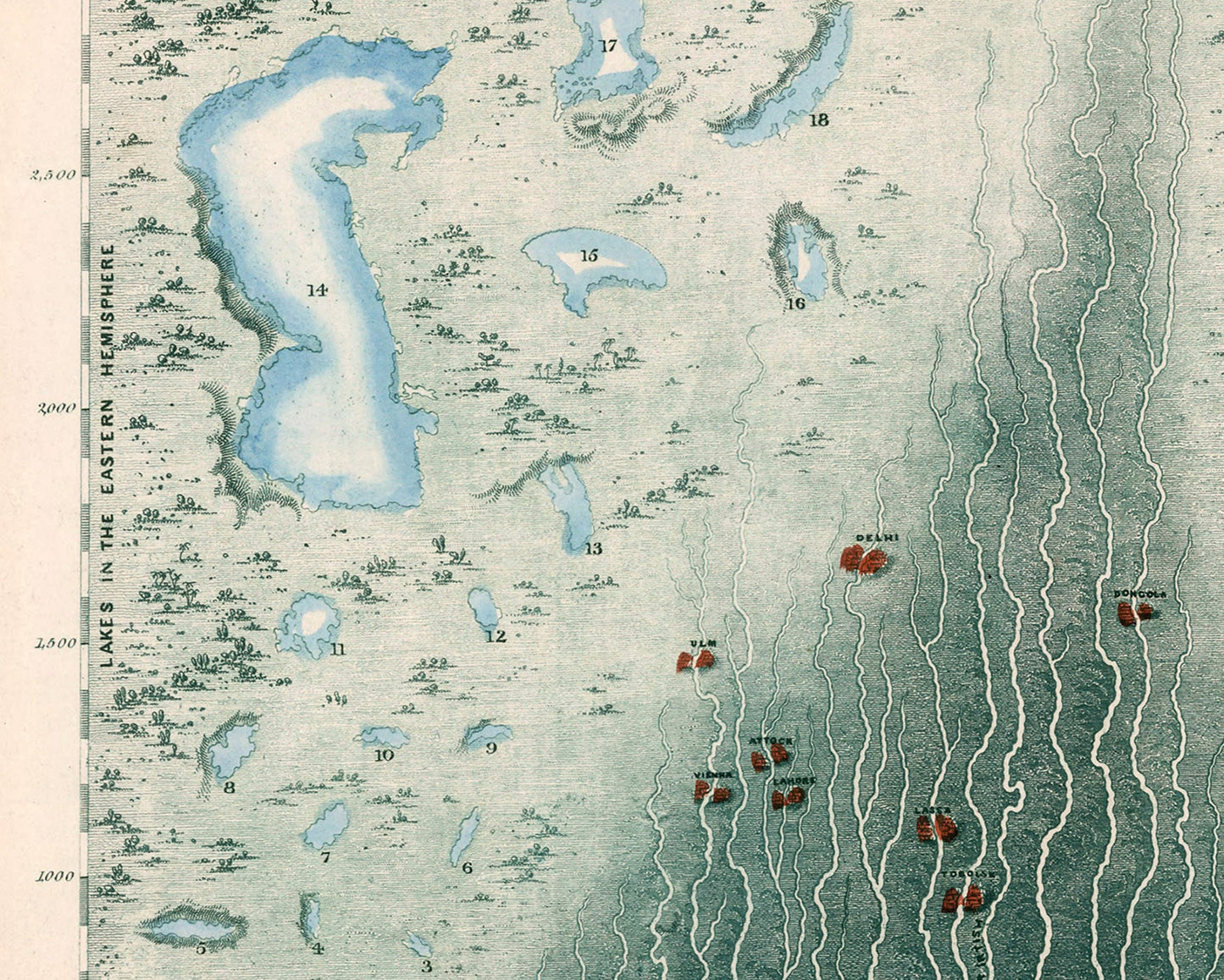 Panoramic Plan of the Principal Rivers and Lakes | 1851