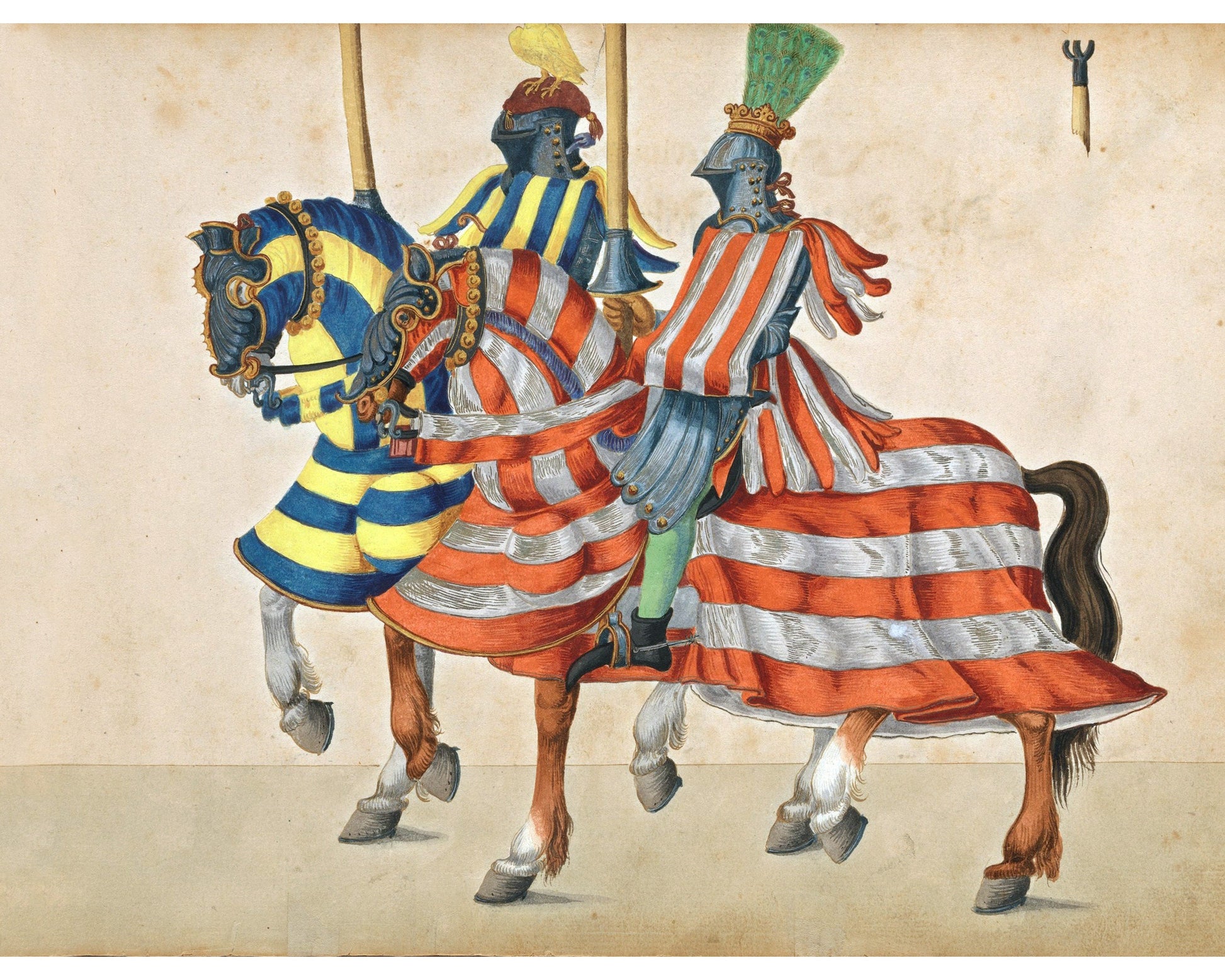 Knights on Parade | 16th c. | Antique Knight art print | Medieval armor |  Renaissance art | Tournament \u0026 parades Nuremberg – Prints Charming Press, image size:1946x1557