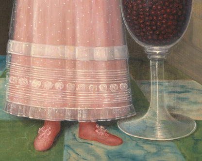 Toddler with strawberries | 1805 | American folk art portrait | Joshua Johnson | African American self-taught artist | Modern vintage décor
