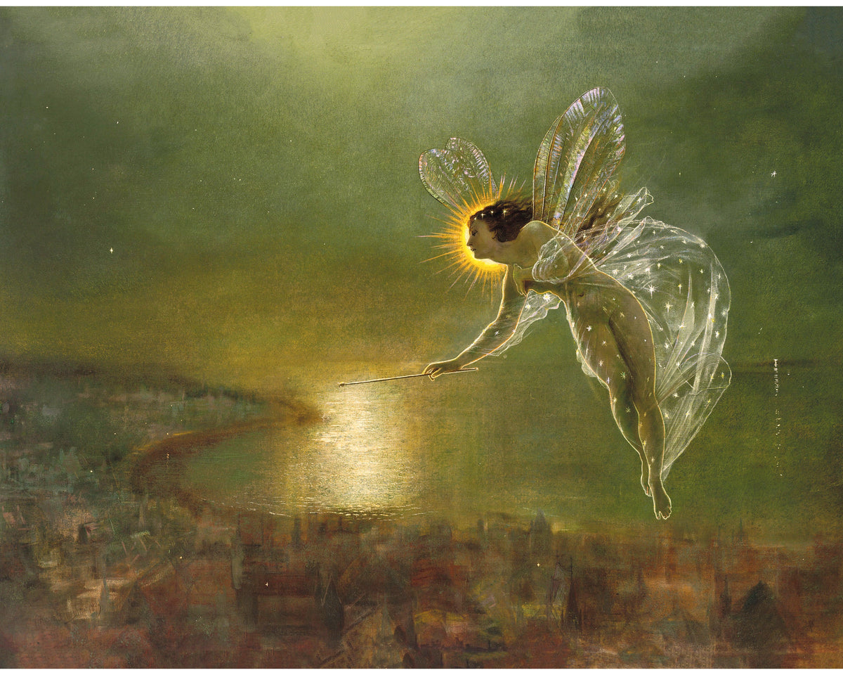Spirit of the Night | 1879 | Night fairy fine art print | Romantic goddess painting | Vintage nude woman | Art nouveau wall art