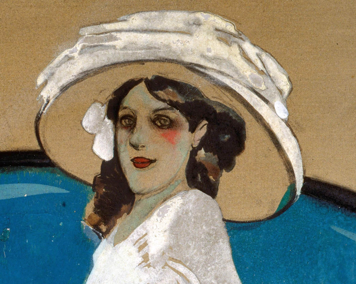 The Two Sisters | 1915 | Art nouveau portrait art | Portraiture wall art | Spanish artist