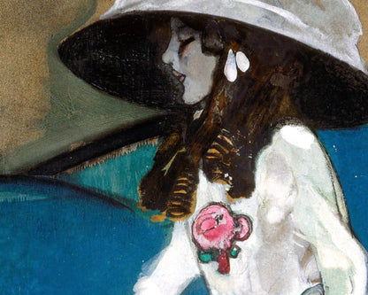 The Two Sisters | 1915 | Art nouveau portrait art | Portraiture wall art | Spanish artist