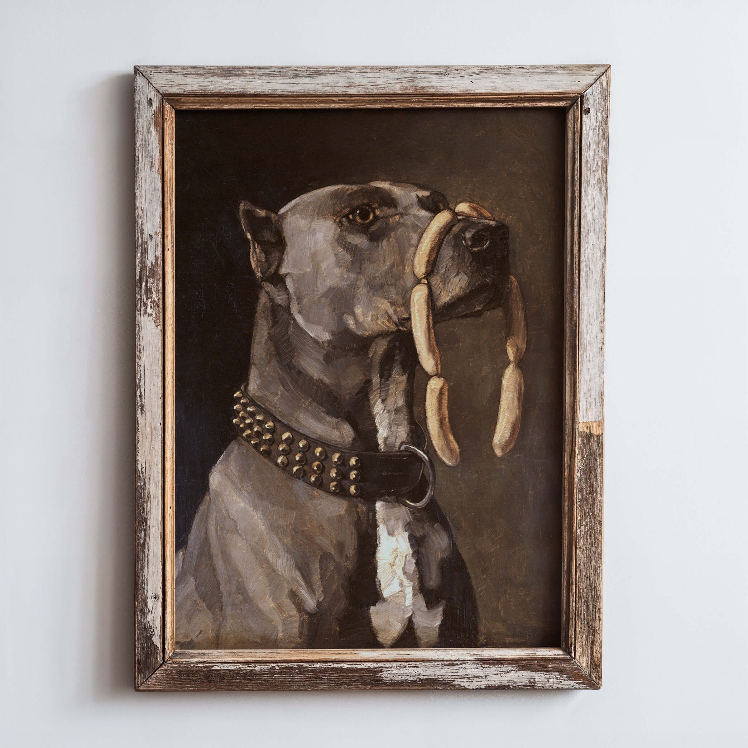 Caesar | 1877 | Great Dane with Sausages | Funny kitchen art