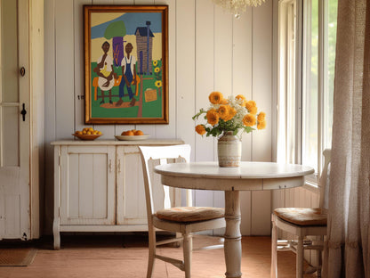 Nursing Child | 1944 | Family portrait | Vintage African American folk art | Black artist | William H. Johnson | Americana wall art