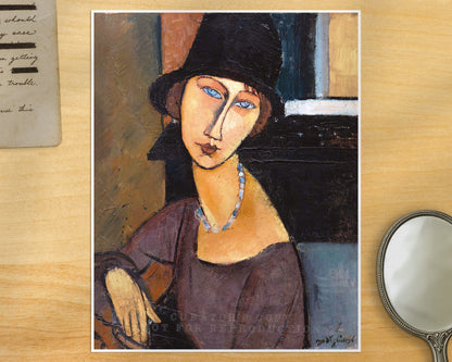 Jeanne Hebuterne with Hat and Necklace | 1917