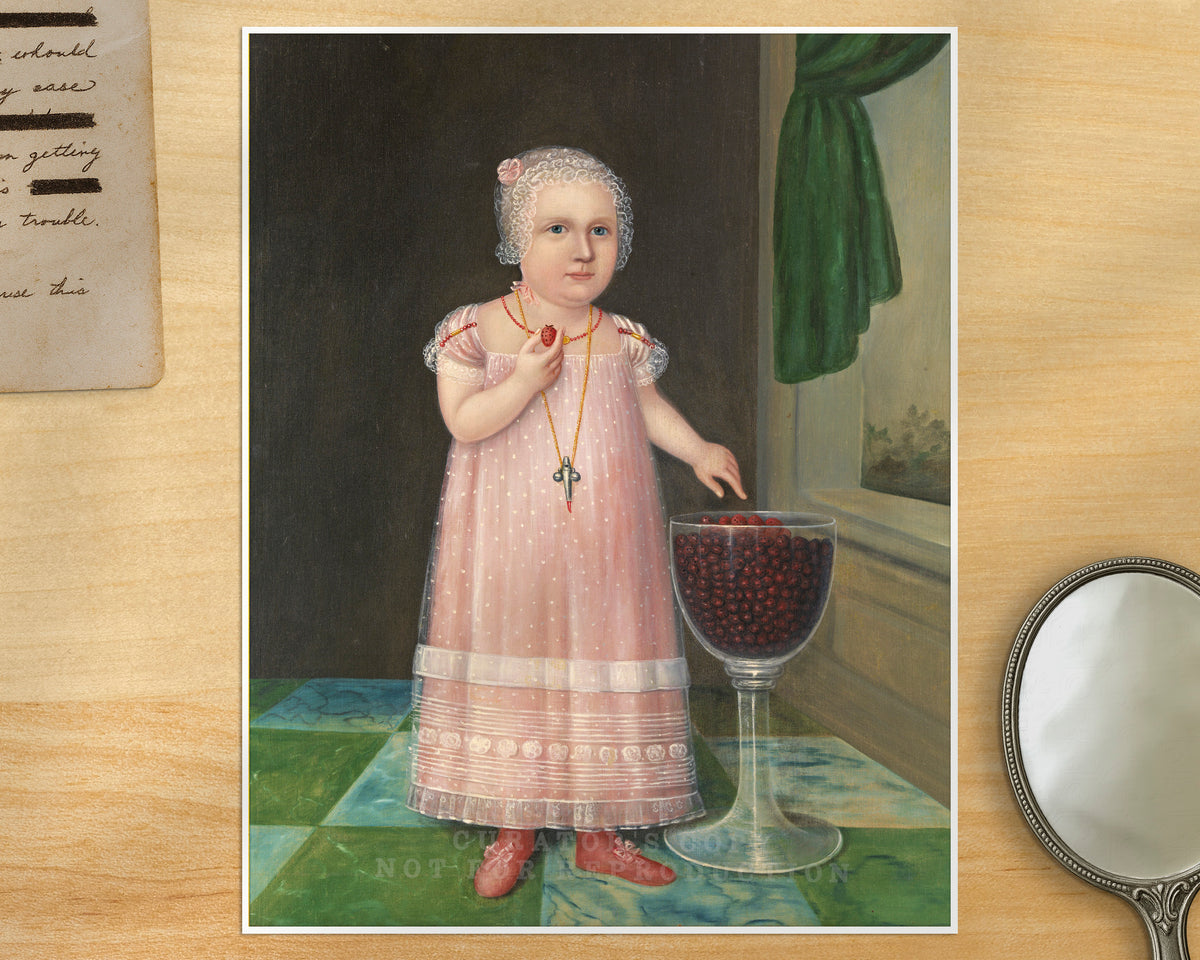Toddler with strawberries | 1805