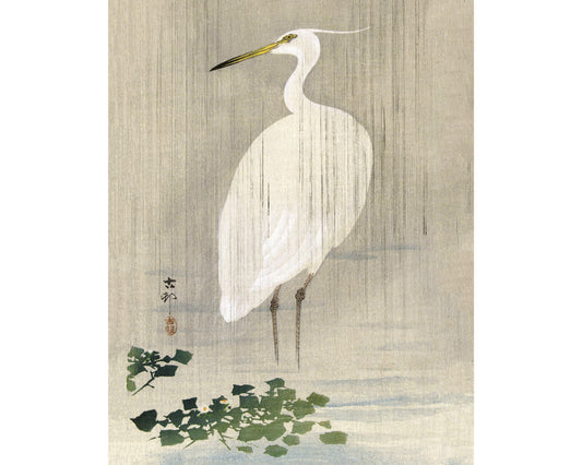 Egret in Grey Rain | 20th Century
