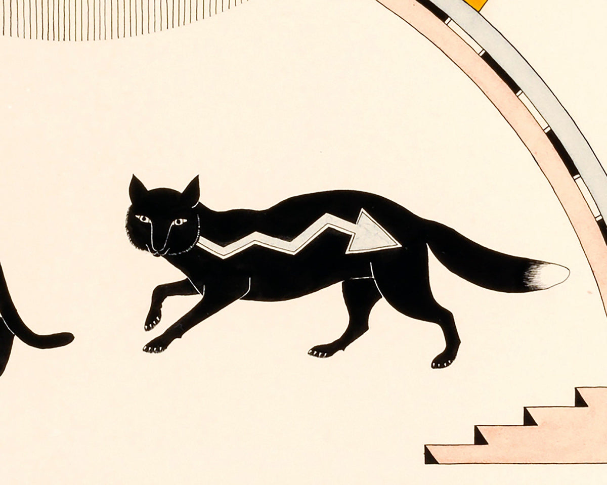Black Mountain Lion and Black Fox | 1925