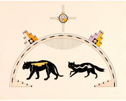 Black Mountain Lion and Black Fox | 1925