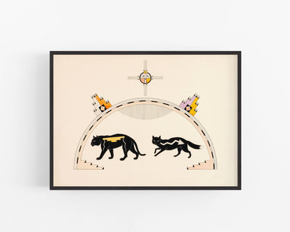 Black Mountain Lion and Black Fox | 1925