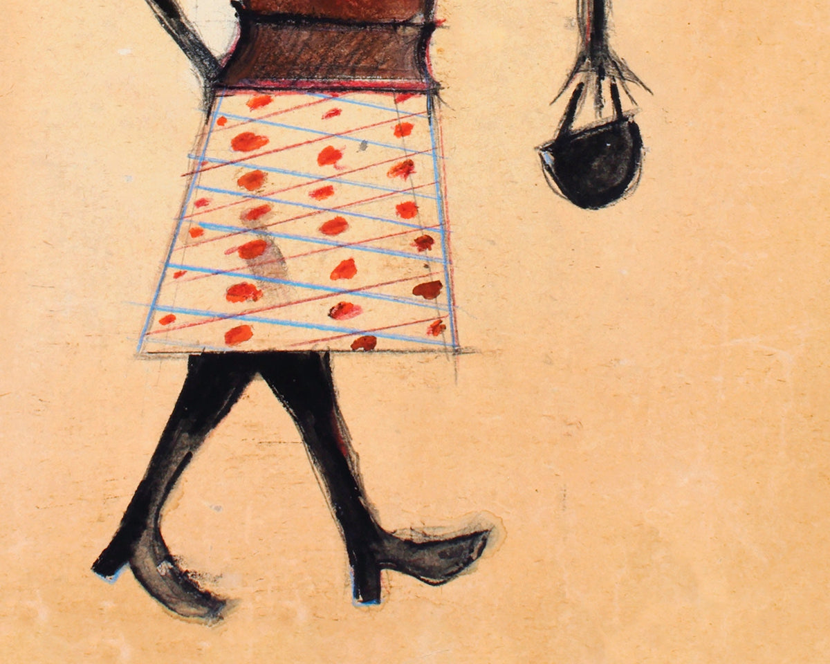 Woman Walking with Purse | 20th Century