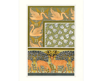 Swans and Sagittarius -  Butterflies and Leaves - Deer and Hinds | 1897