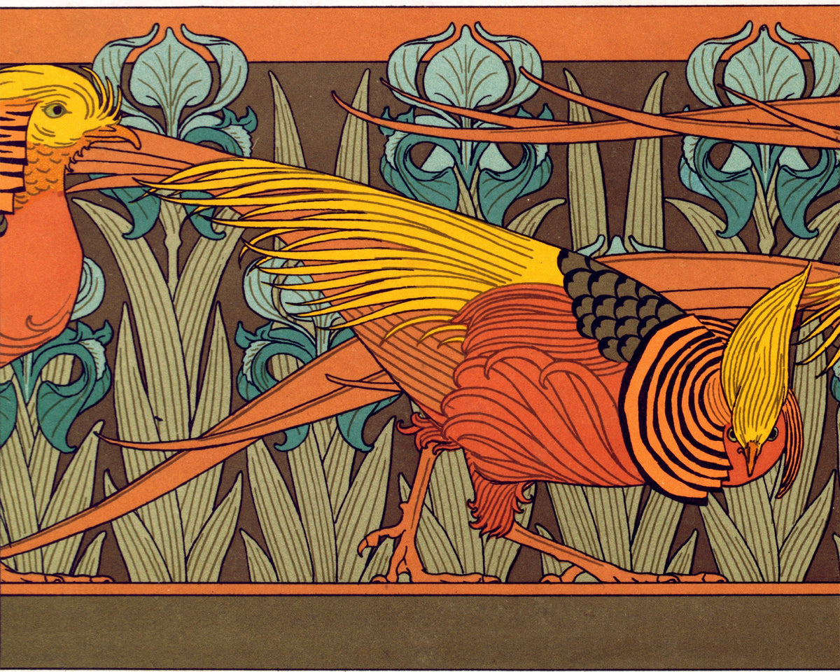 Birds, Game - Snails and Mushroom - Ladybugs and Capillaries - Golden pheasant and Iris | 1897