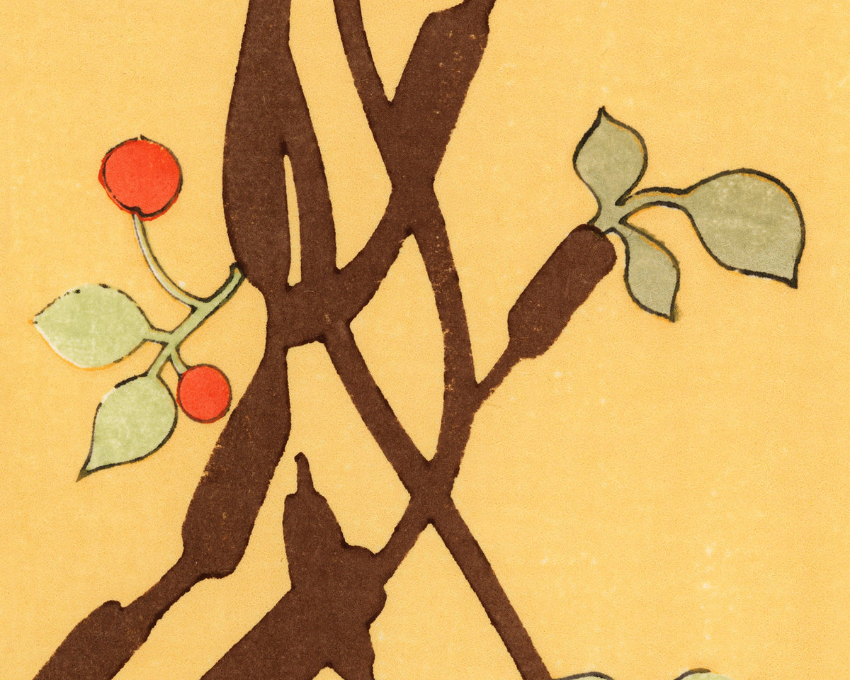 Ukiyo-e Leaf and Berry Pattern | 20th Century – Prints Charming Press