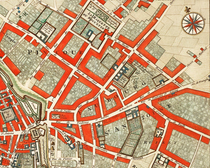 Map of Paris | 18th Century