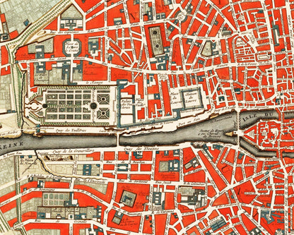 Map of Paris | 18th Century