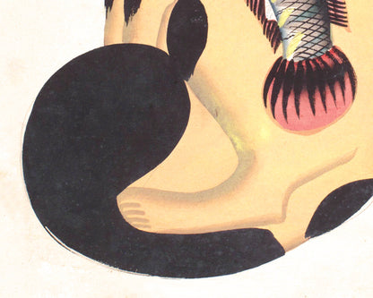 Kalighat Cat "Holding" a Fish | 19th Century