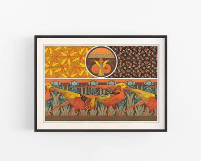 Birds, Game - Snails and Mushroom - Ladybugs and Capillaries - Golden pheasant and Iris | 1897