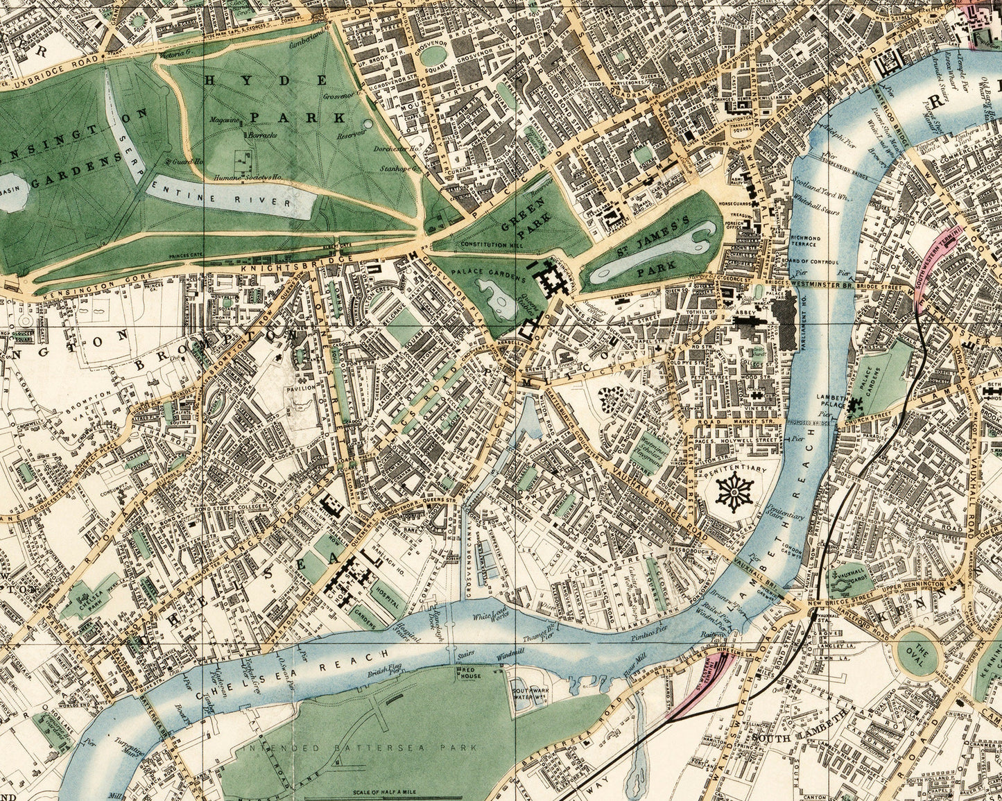 Whitbread's New Plan of London | 1853