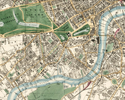 Whitbread's New Plan of London | 1853