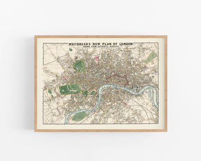 Whitbread's New Plan of London | 1853