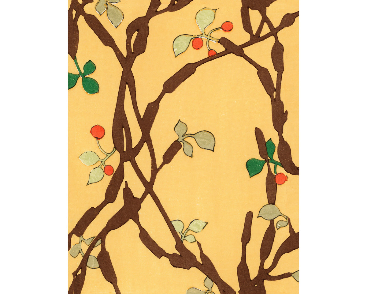 Ukiyo-e Leaf and Berry Pattern | 20th Century – Prints Charming Press