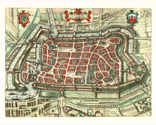 Map of Luneburg, Germany | 1657