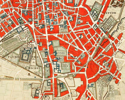 Map of Paris | 18th Century