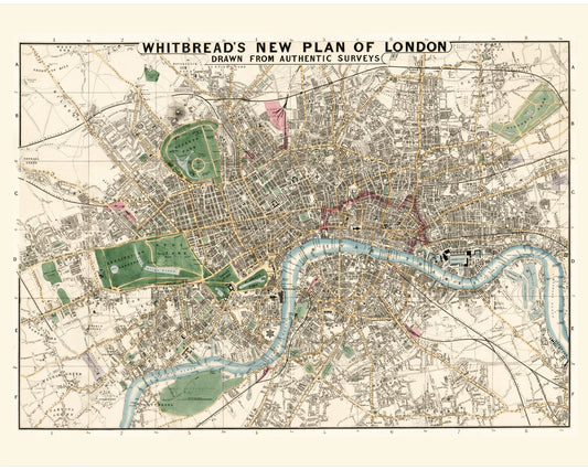 Whitbread's New Plan of London | 1853
