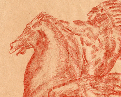 Native American on Horseback drawing | 19th century