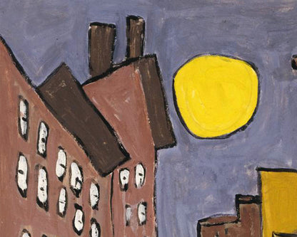 Harlem Street Scene with moon | 1940