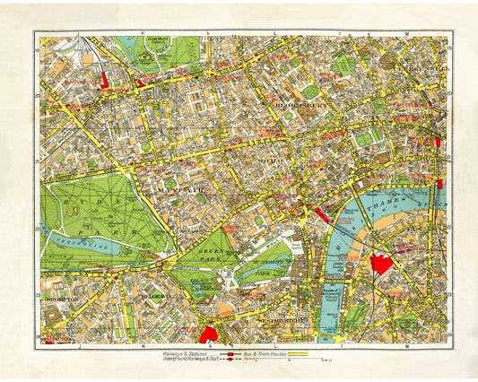 Map of Greater London | 1940