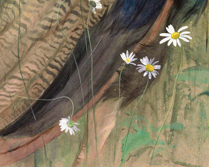 A Peacock and Marguerites | 1899