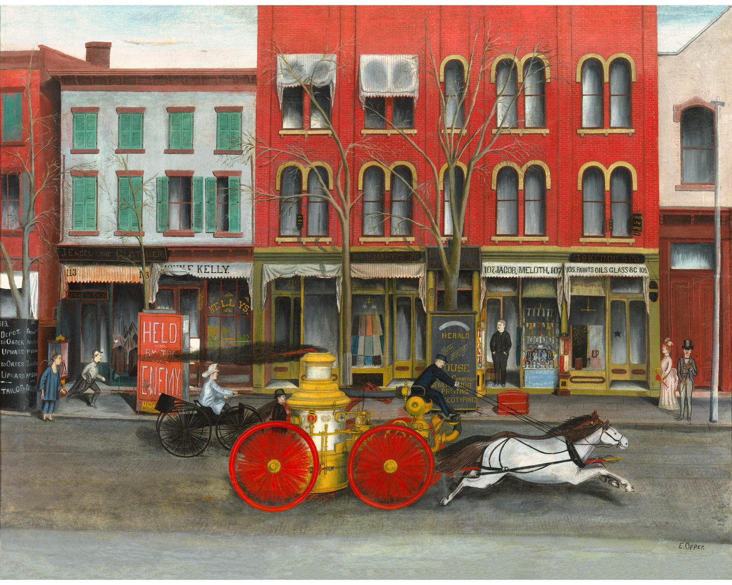 Fire Engine on Broad Street | 1889