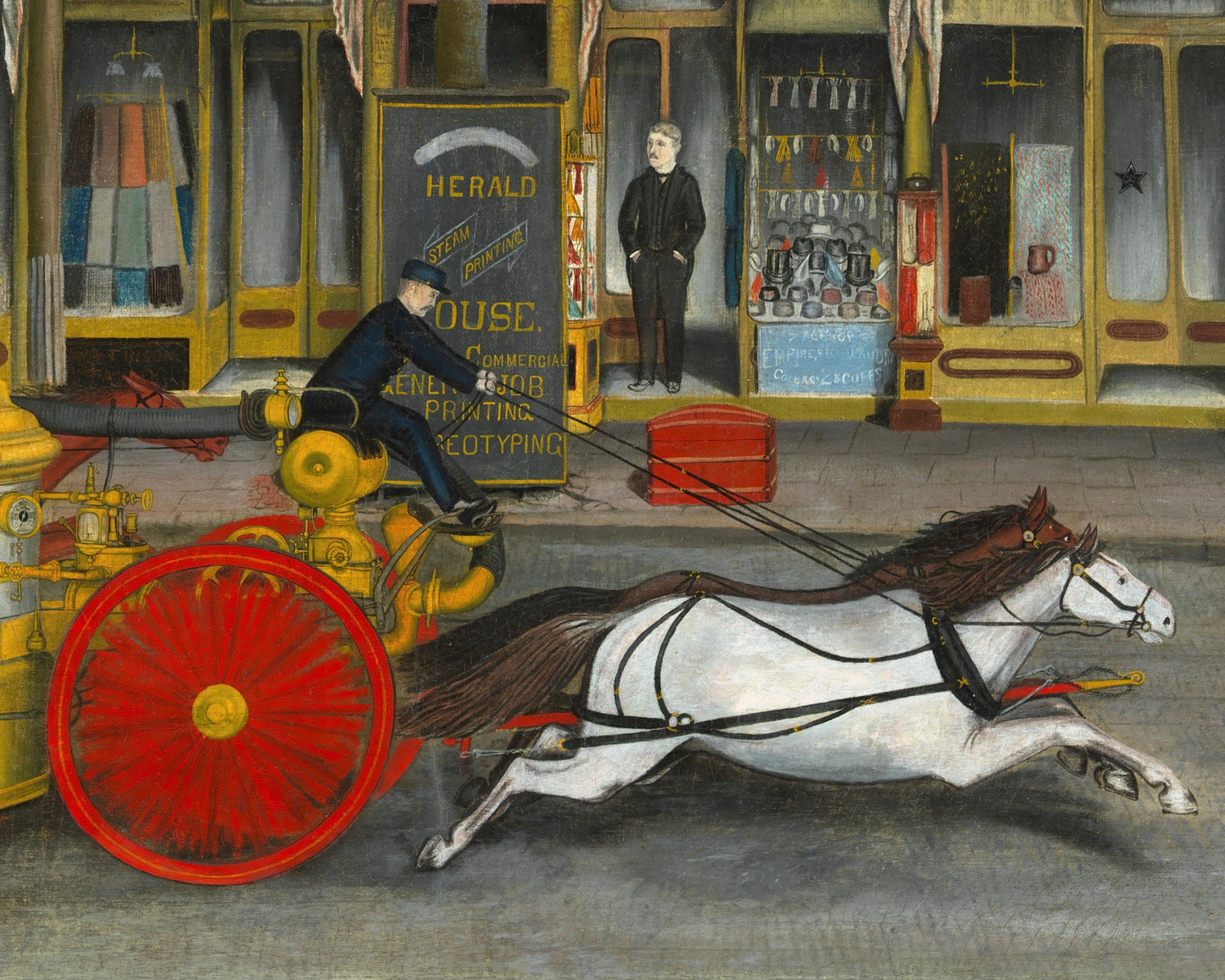 Fire Engine on Broad Street | 1889