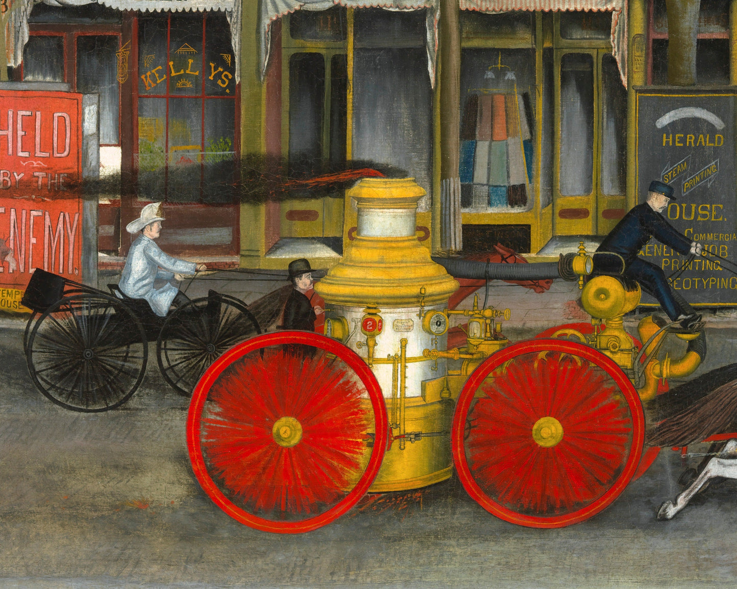 Fire Engine on Broad Street | 1889