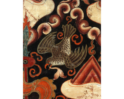 Bird on a Rgyan Tshogs Banner | 18th Century