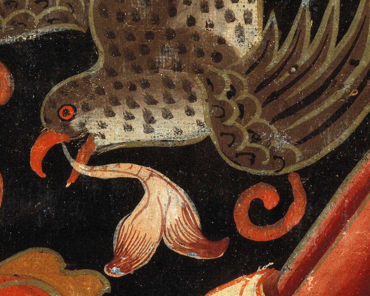Bird on a Rgyan Tshogs Banner | 18th Century