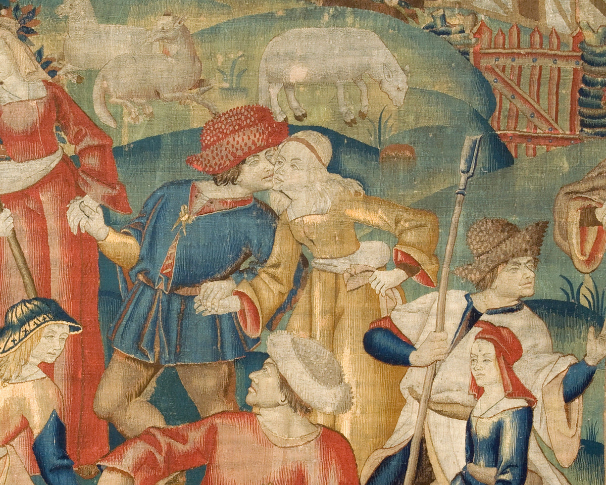 Shepherds in a Round Dance Tapestry | 1500