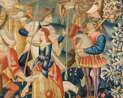 Shepherds in a Round Dance Tapestry | 1500