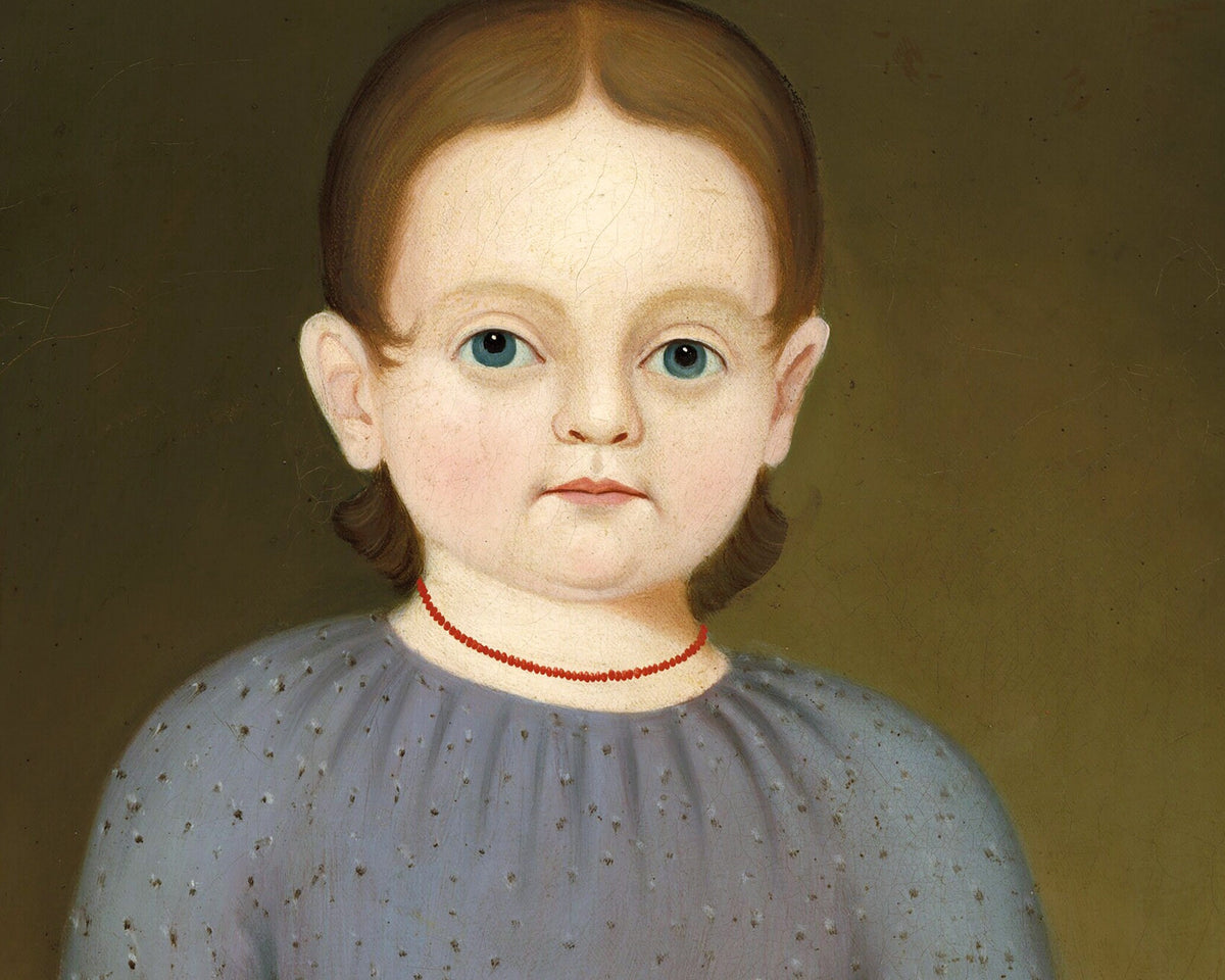 Portrait of a Girl with Toy Rooster | 19th Century