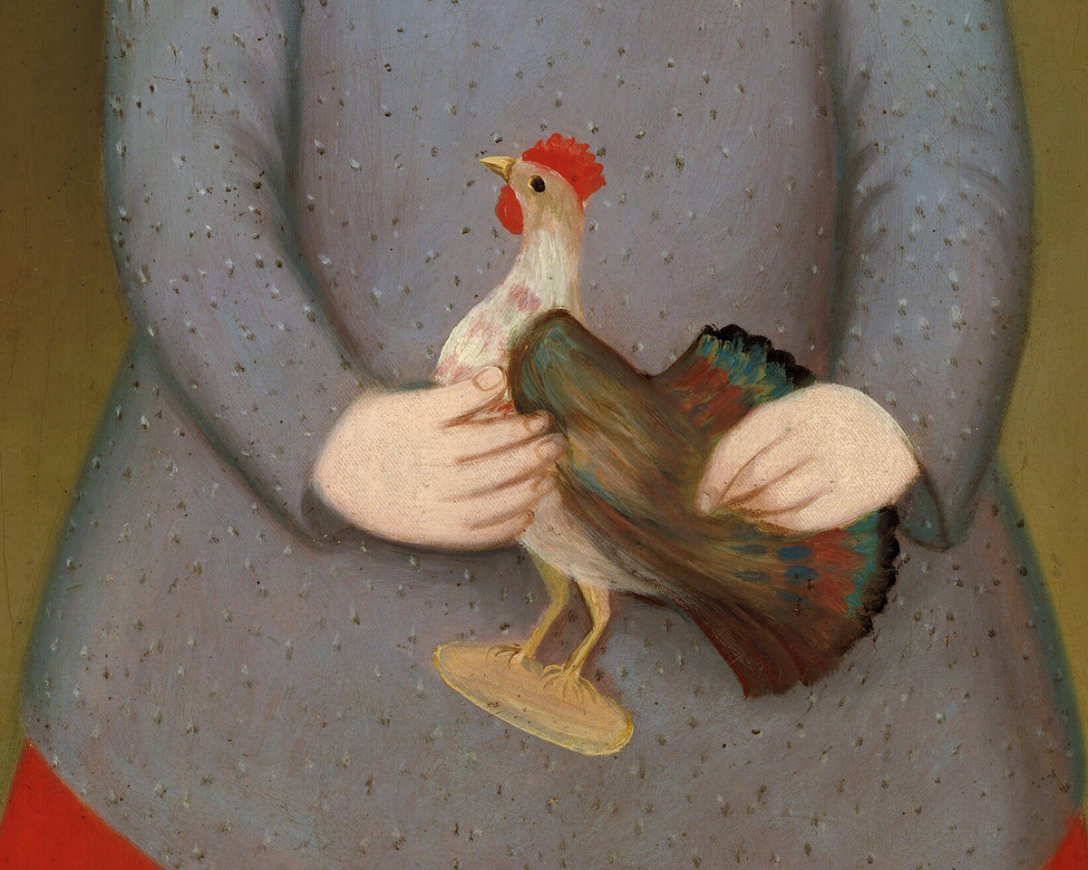 Portrait of a Girl with Toy Rooster | 19th Century