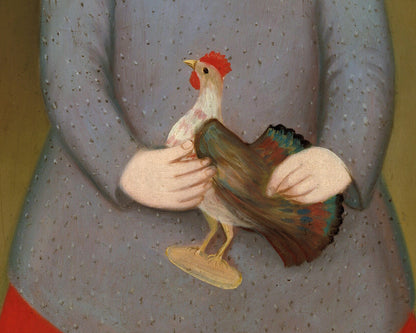 Portrait of a Girl with Toy Rooster | 19th Century