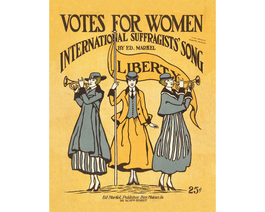 Votes for Women Suffragette Song Sheet | 1916