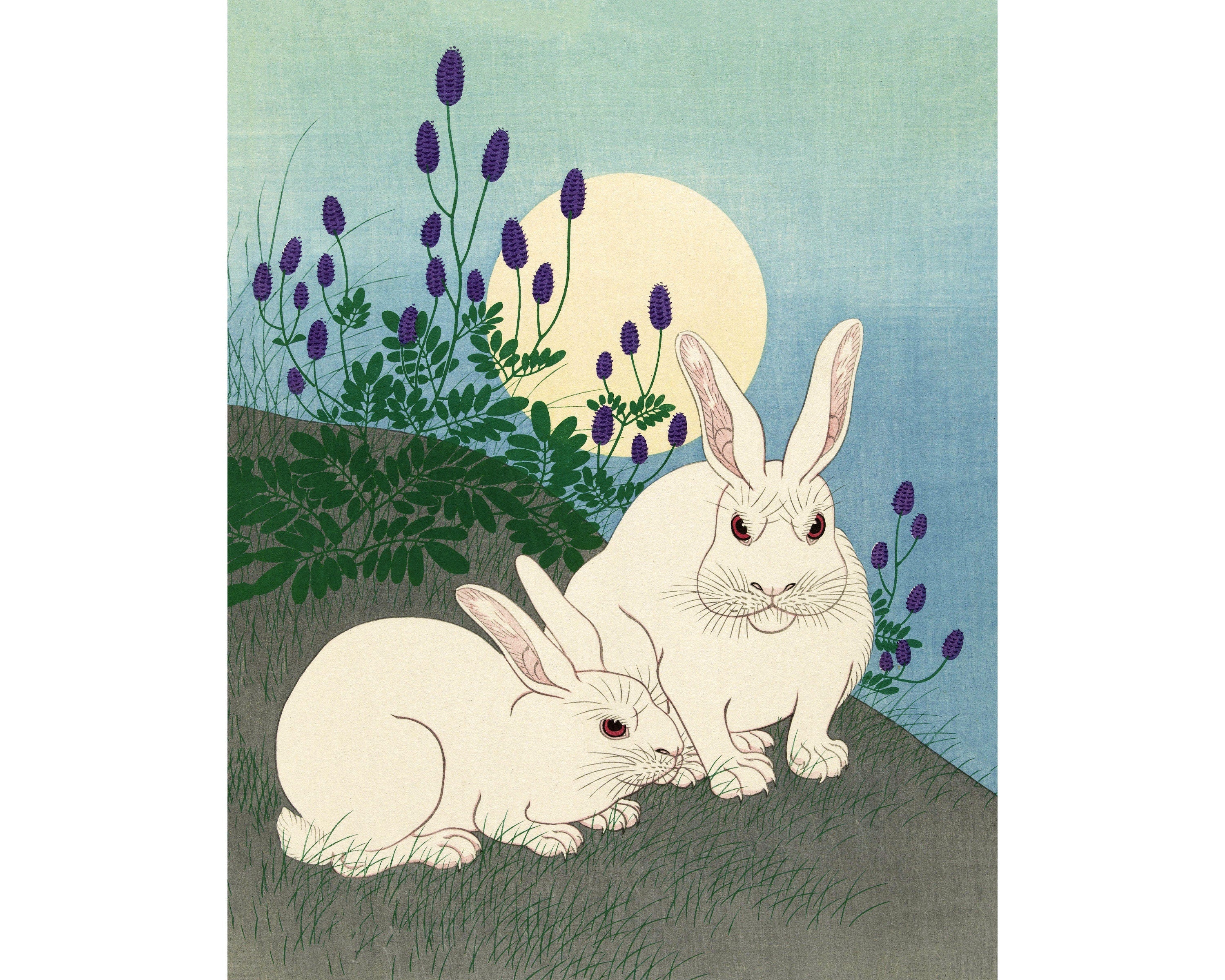 P.Rabbit moon OC ラビットムーン　オリジナルクローン Rabbits Under Moonlight | 1920 – Prints Charming Press